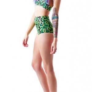 Unif large high waisted weed bikini bottoms